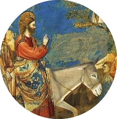 Jesus on a donkey